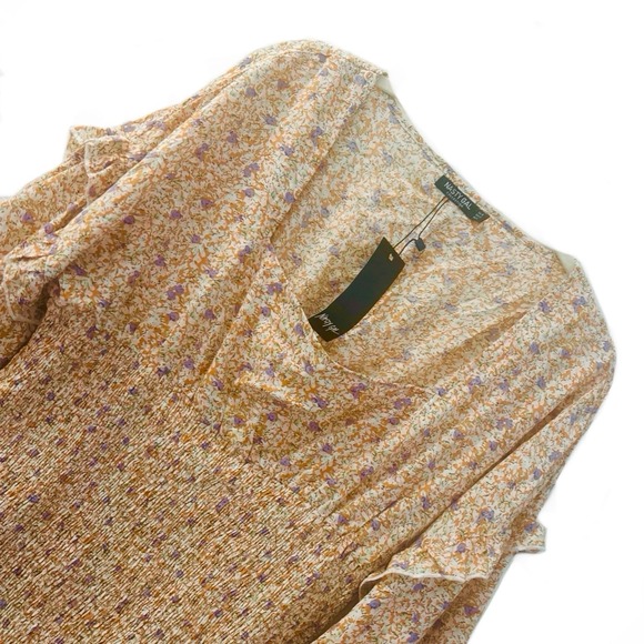 Nasty Gal Put a Spring on It Floral Smocked Ruffle Mini Dress Womens US 10 M NWT - Picture 2 of 9